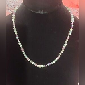 Tree Agate & Amethyst Beaded Necklace {J0366}CDM